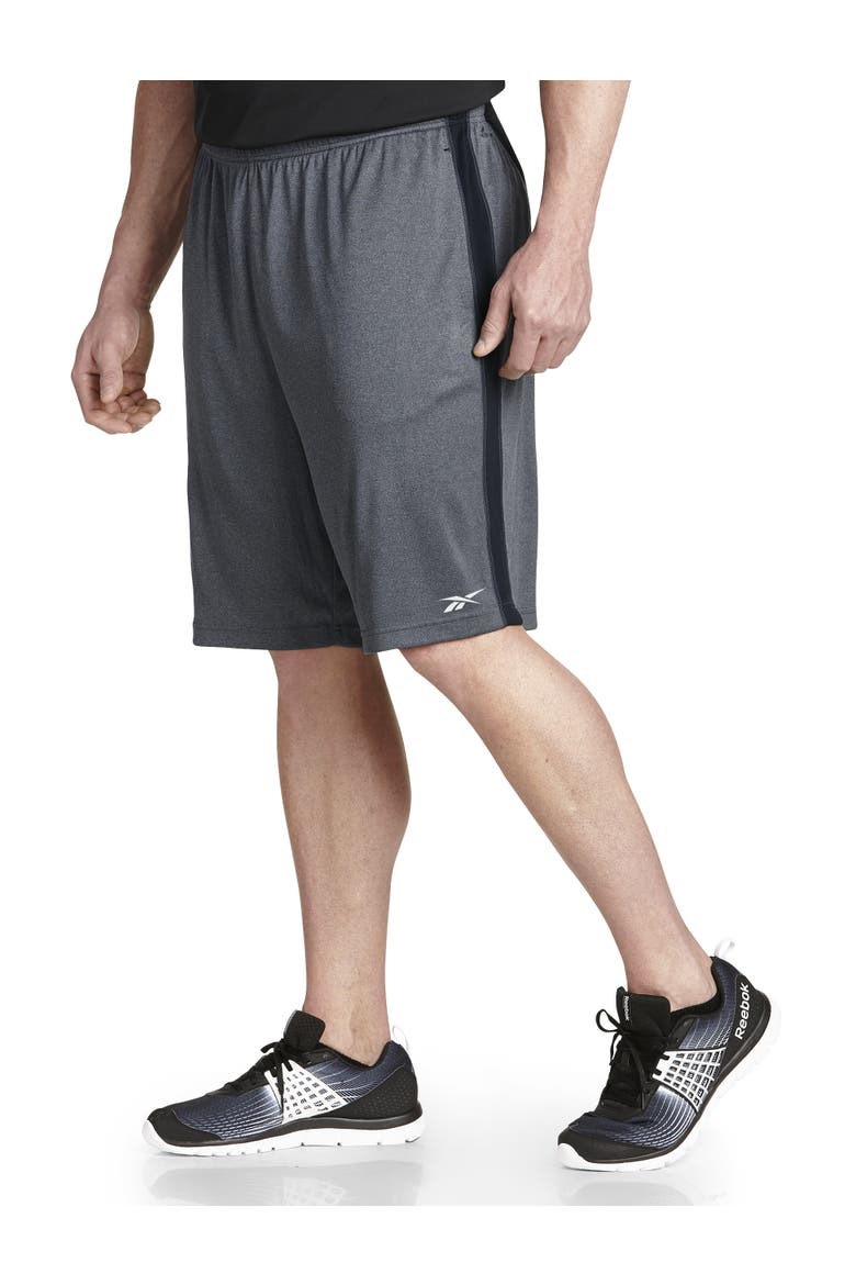 Big & Tall Performance Insert Tech Athletic Shorts, Alternate, color, GREY HTHR BLK