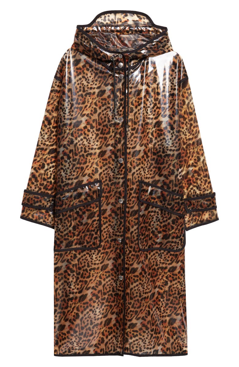 Stand Studio True Leopard Print Raincoat, Main, color, Leopard