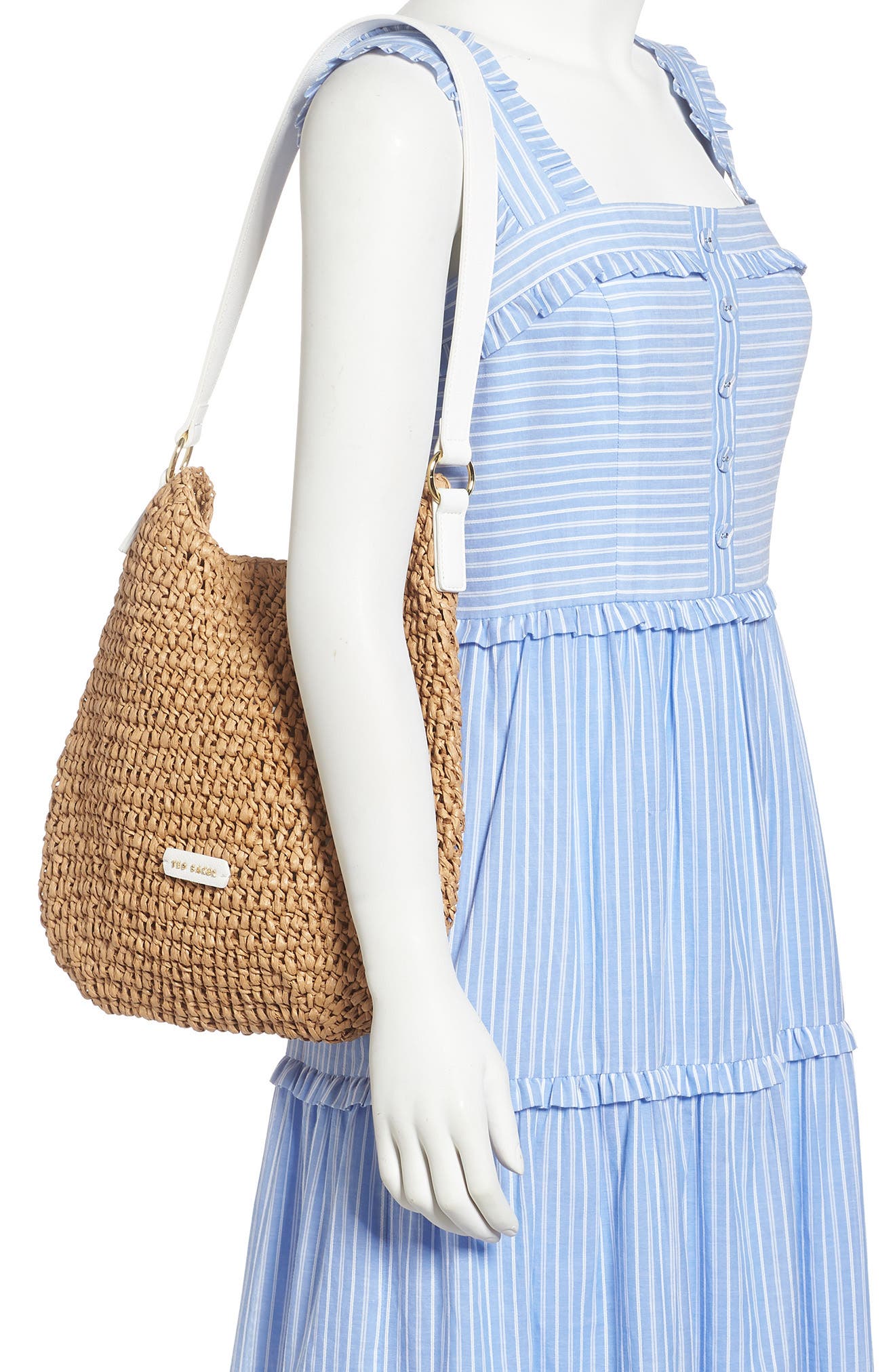 Ted Baker London Kethrin Crochet Hobo Bag, Alternate, color, 