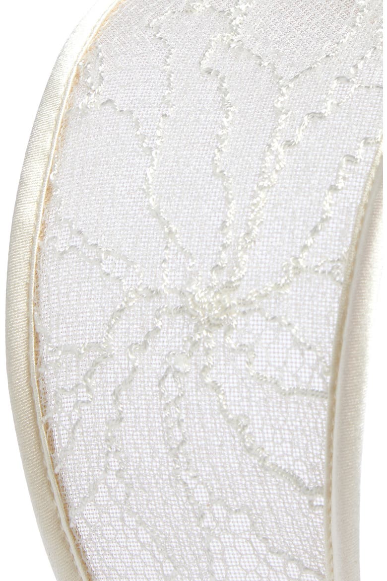 Giselle Lace Wide Headband, Alternate, color, IVORY