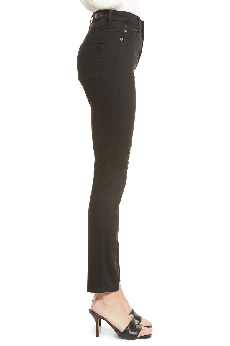 Alexxis High Waist Straight Leg Jeans, Alternate, color, BLACKBOARD