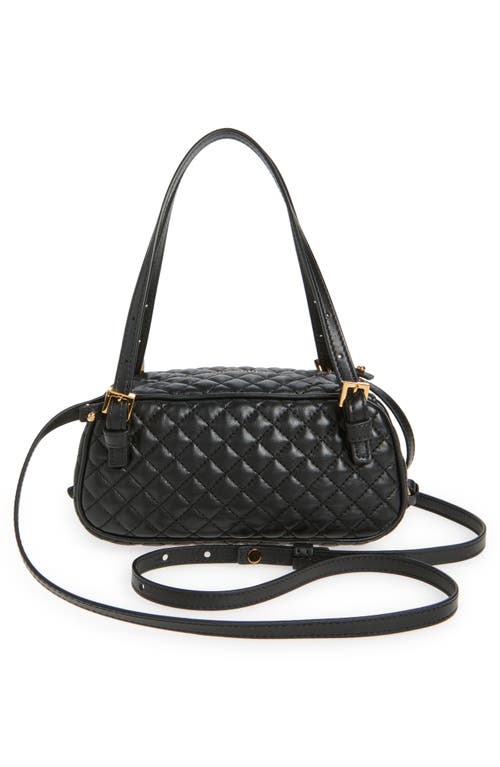 Versace Mini Tag Bowling Quilted Leather Shoulder Bag