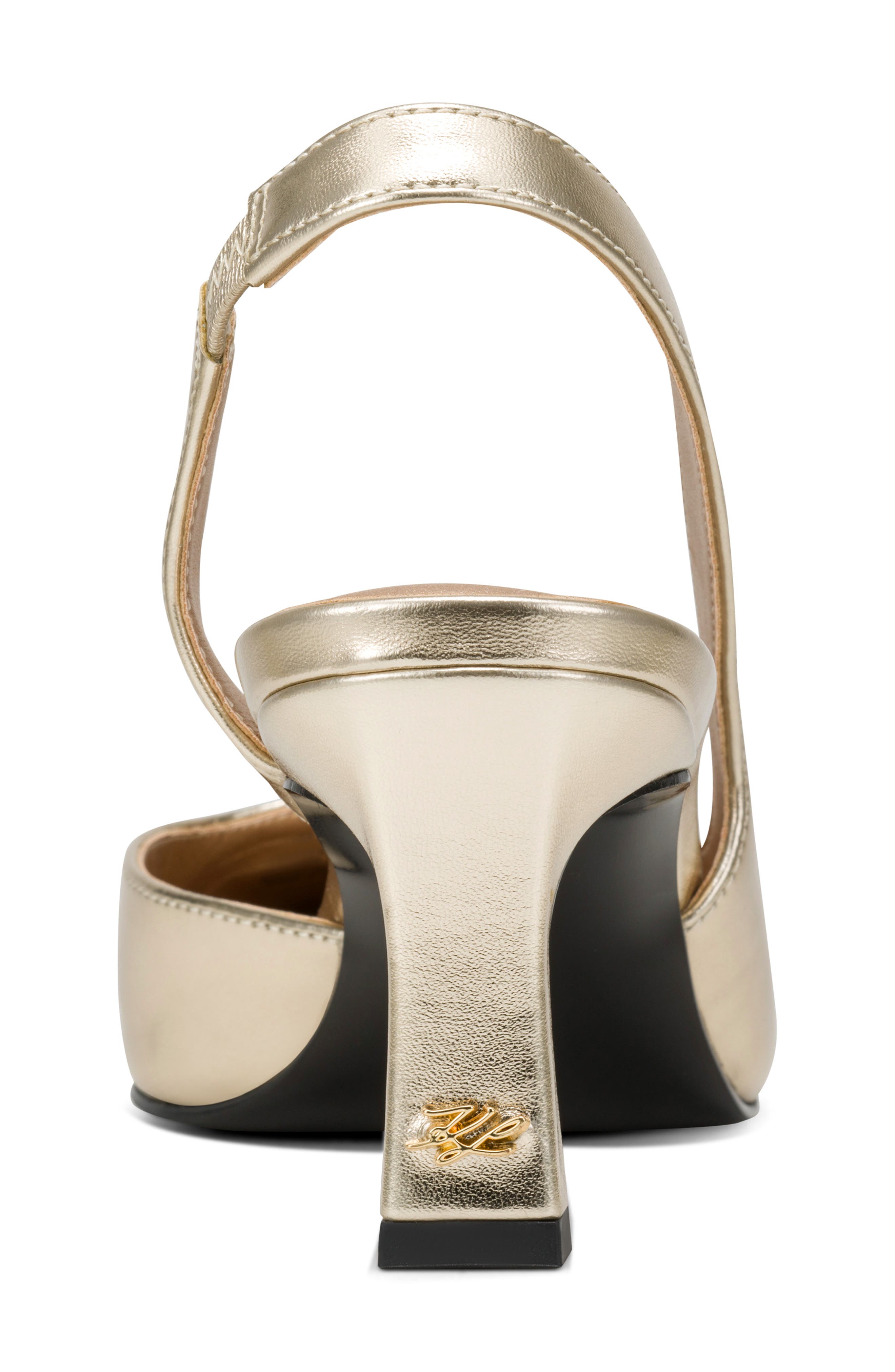 KARL LAGERFELD Sheenz Slingback Pump, Alternate, color, White Gold