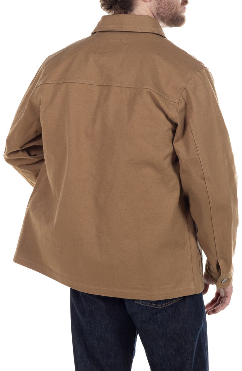 Schott NYC Cotton Canvas Jacket, Alternate, color, Khaki