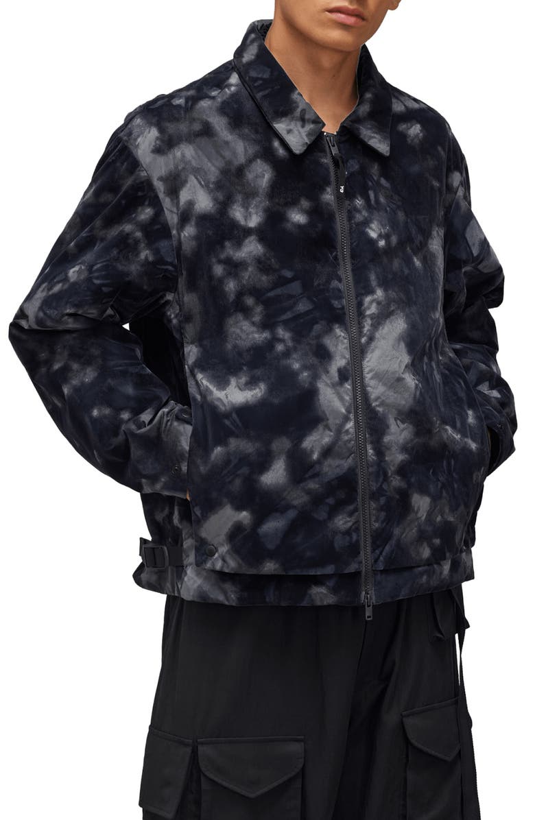 Y-3 Tie Dye Allover Print Flock Liner Jacket, Main, color, 