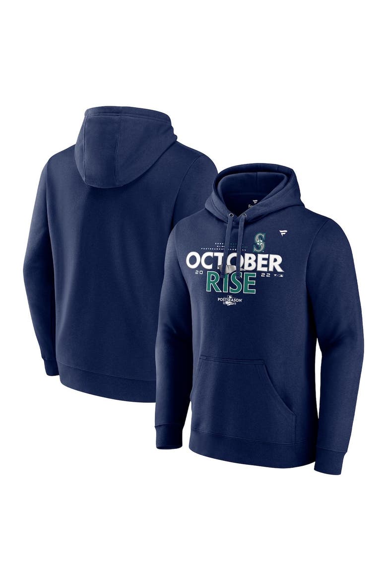 Men's Fanatics Branded Navy Seattle Mariners 2022 Postseason Locker Room Pullover Hoodie, Alternate, color, Navy