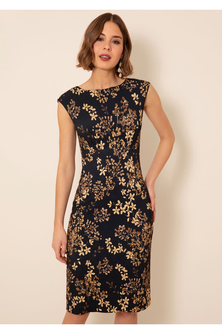 Pippa Dress Petite, Main, color, Golden Blossom