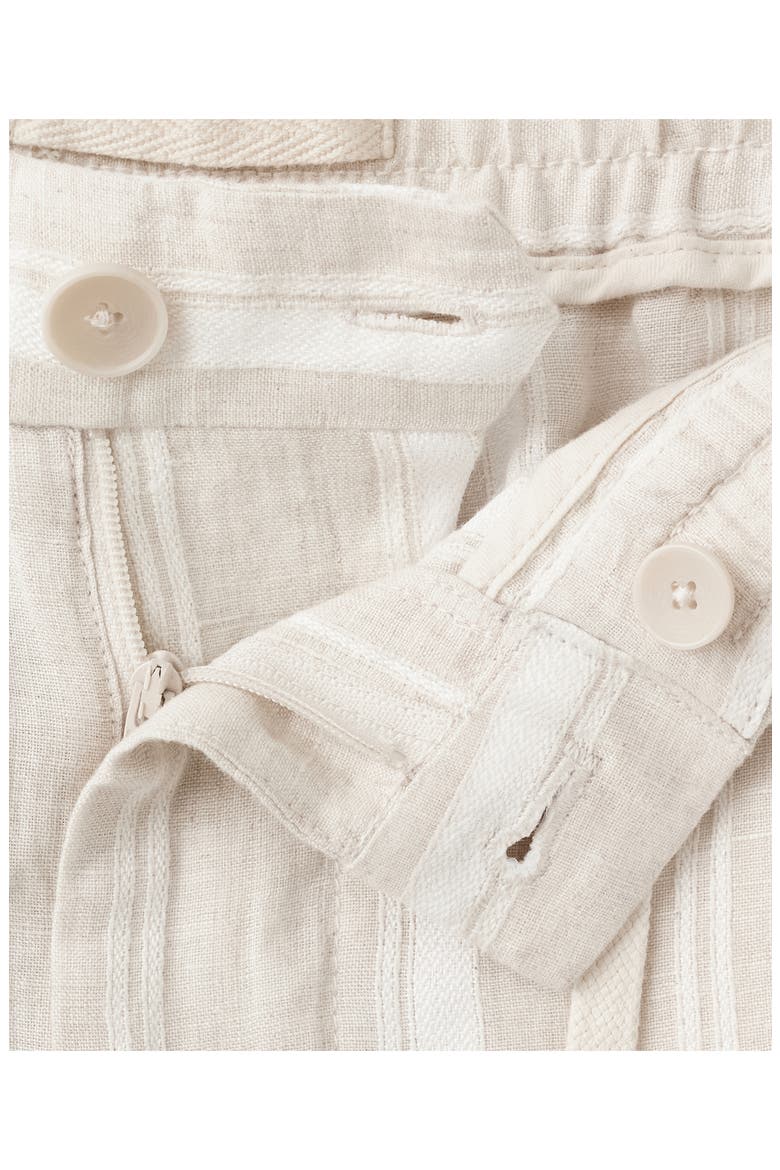 Stripe Linen Blend Bermuda Shorts, Alternate, color, ECRU