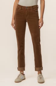KUT from the Kloth Catherine Stretch Cotton Corduroy Boyfriend Pants