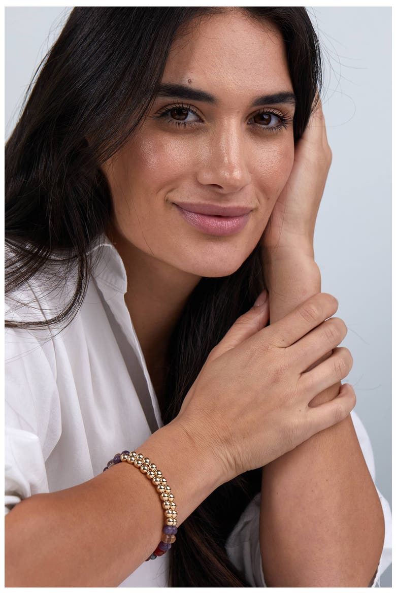 N62 Smooth Digestion Set of 2 Healer's Bracelets, Alternate, color, YELLOW GOLD