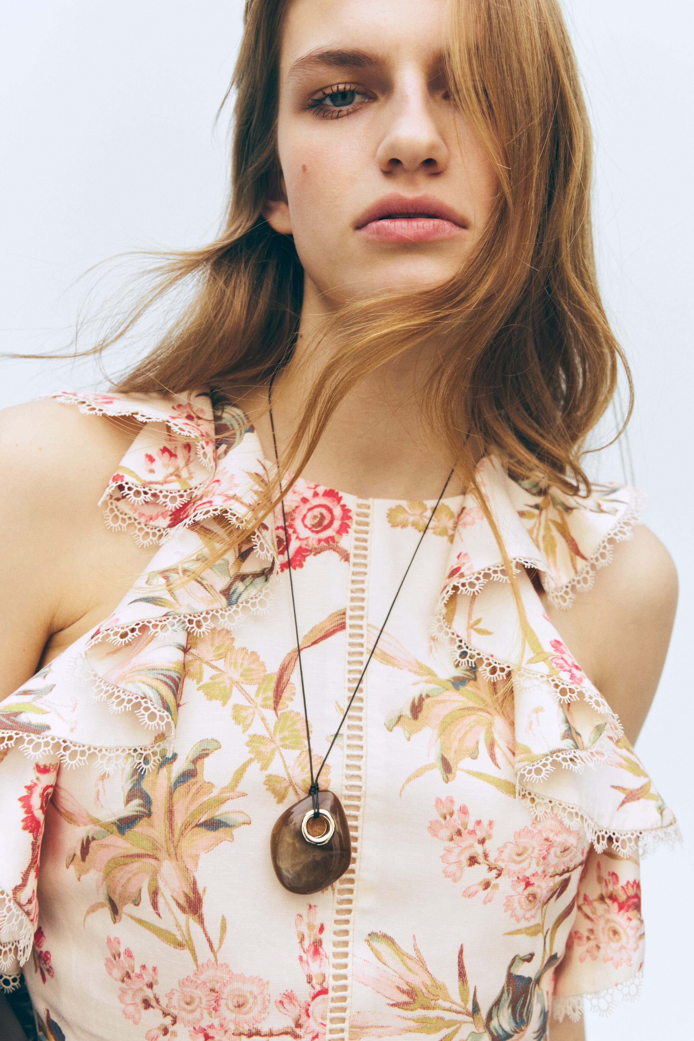 Sleeveless Linen-blend Top - image 2