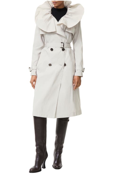 Long Faille Clare Trench Coat