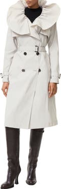 Burberry Long Faille Clare Trench Coat