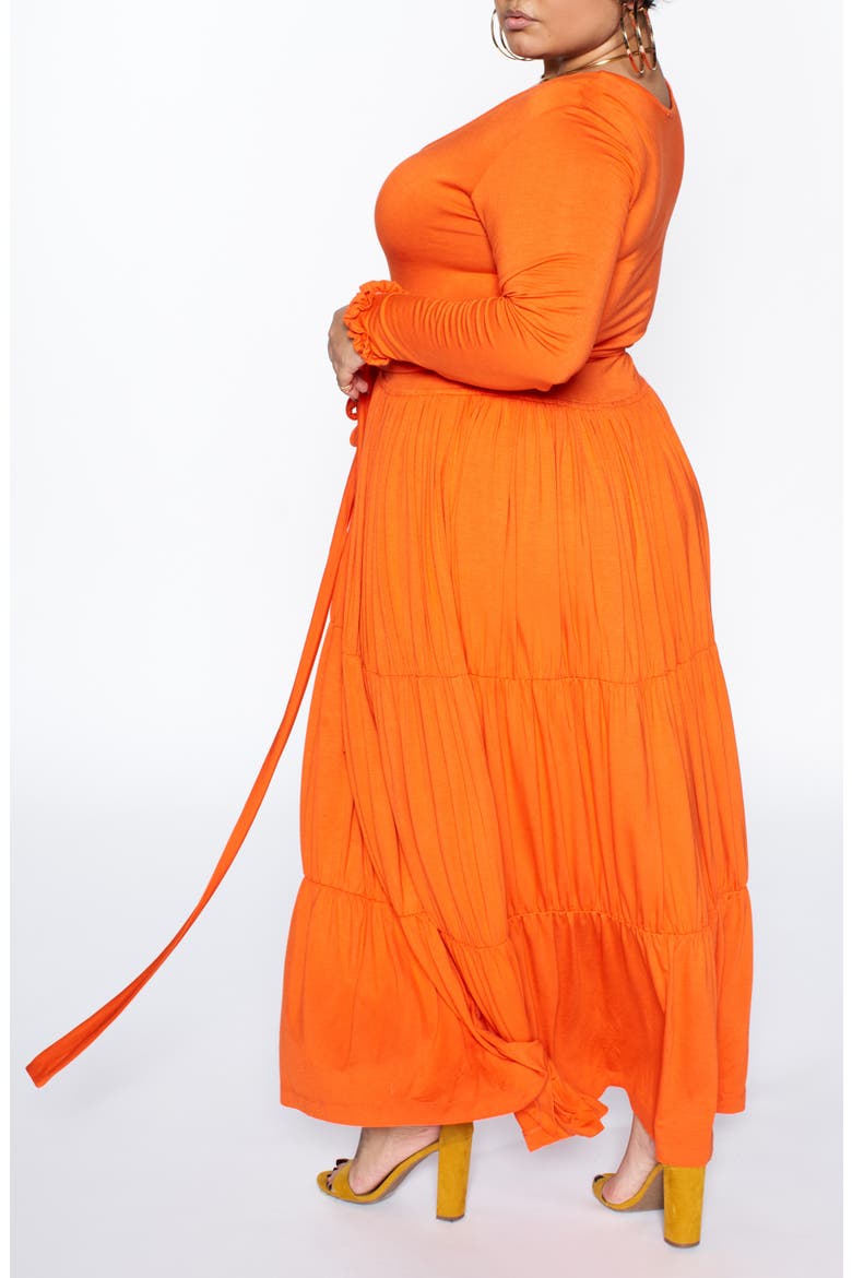 Blissful Long Sleeve Maxi Dress (Nordstrom Exclusive), Alternate, color, ORANGE