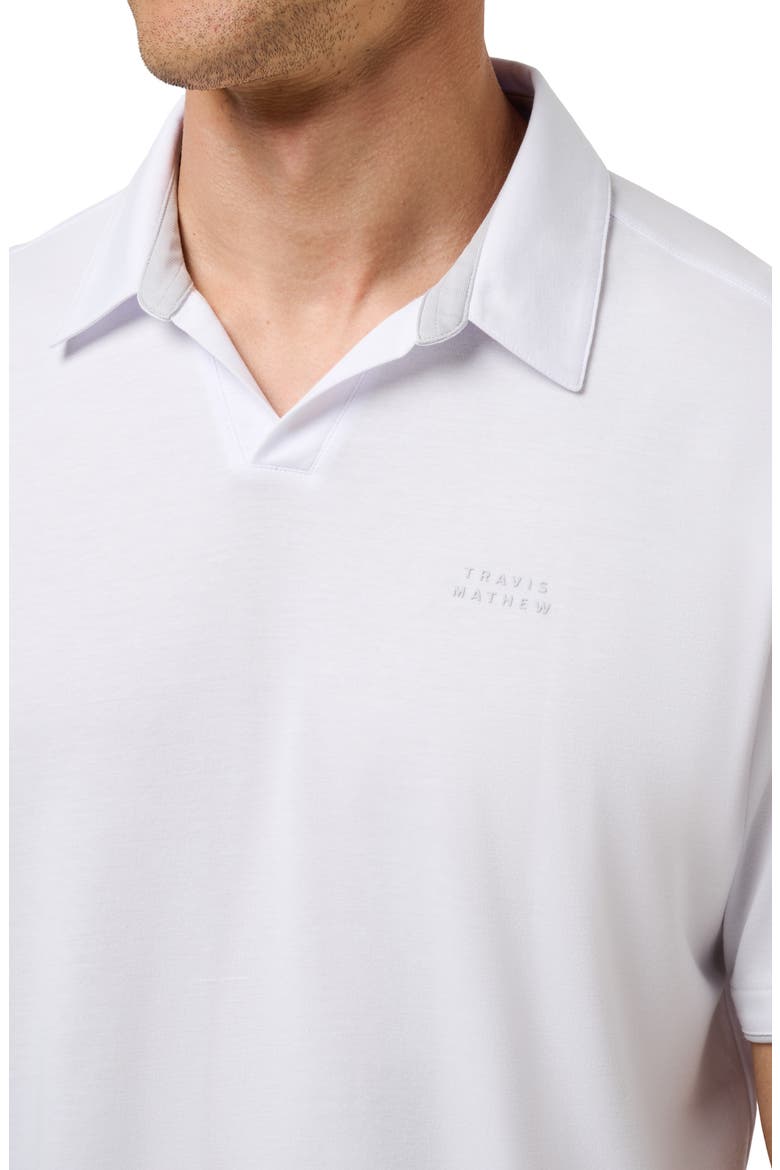 Late At Night Stretch Knit Polo, Alternate, color, WHITE