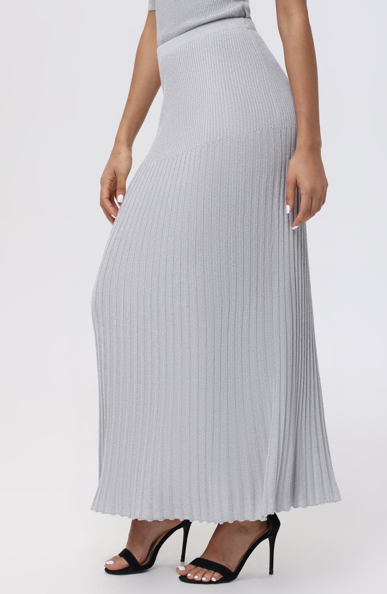 525 Eloise Metallic Pleated Maxi Skirt, Alternate, color, 