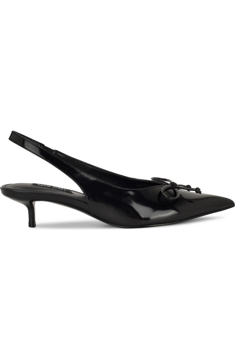 Nine West Evaa Slingback Pointed Toe Kitten Heel Pump, Alternate, color,