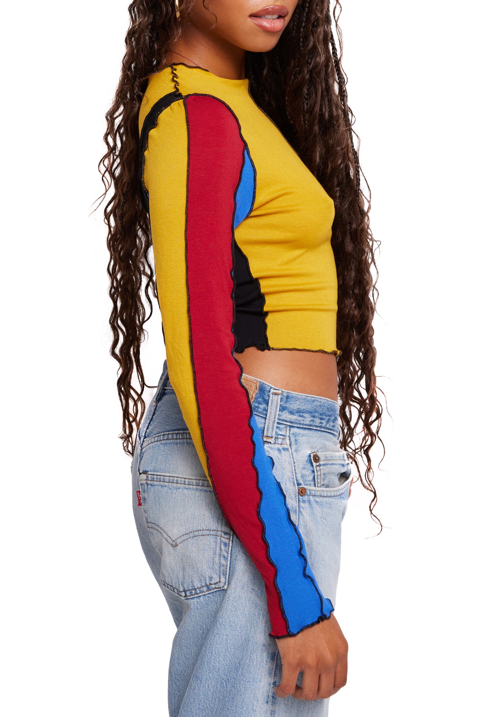 Samii Rinn Samii Ryan x Disney Colorblock Lettuce Edge Top | Nordstromrack