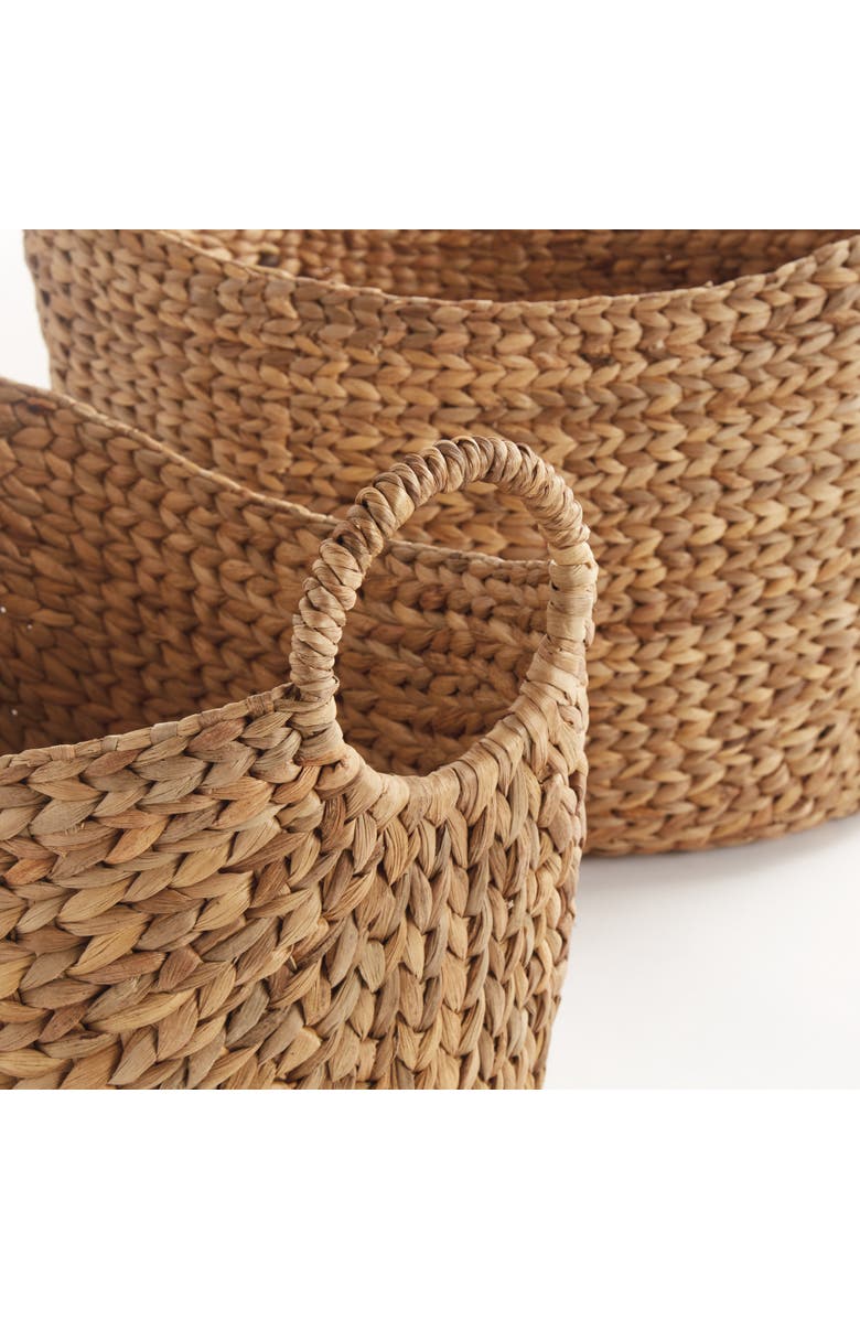 Napa Home & Garden Josette Water Hyacinth Baskets, Natural, Set of 2, Alternate, color, Brown