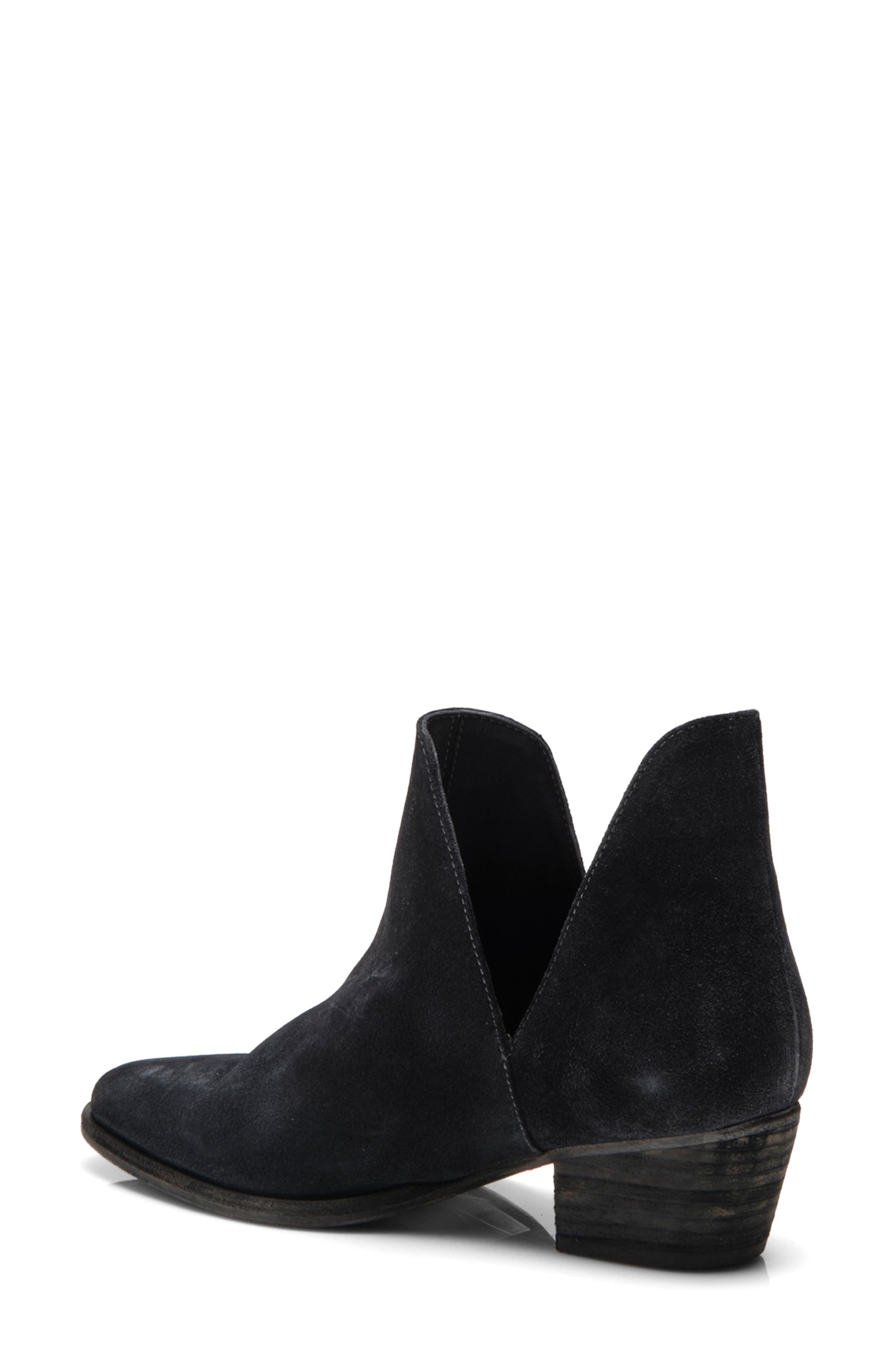 Charm Double-V Ankle Bootie, Alternate, color, SMOKE SUEDE