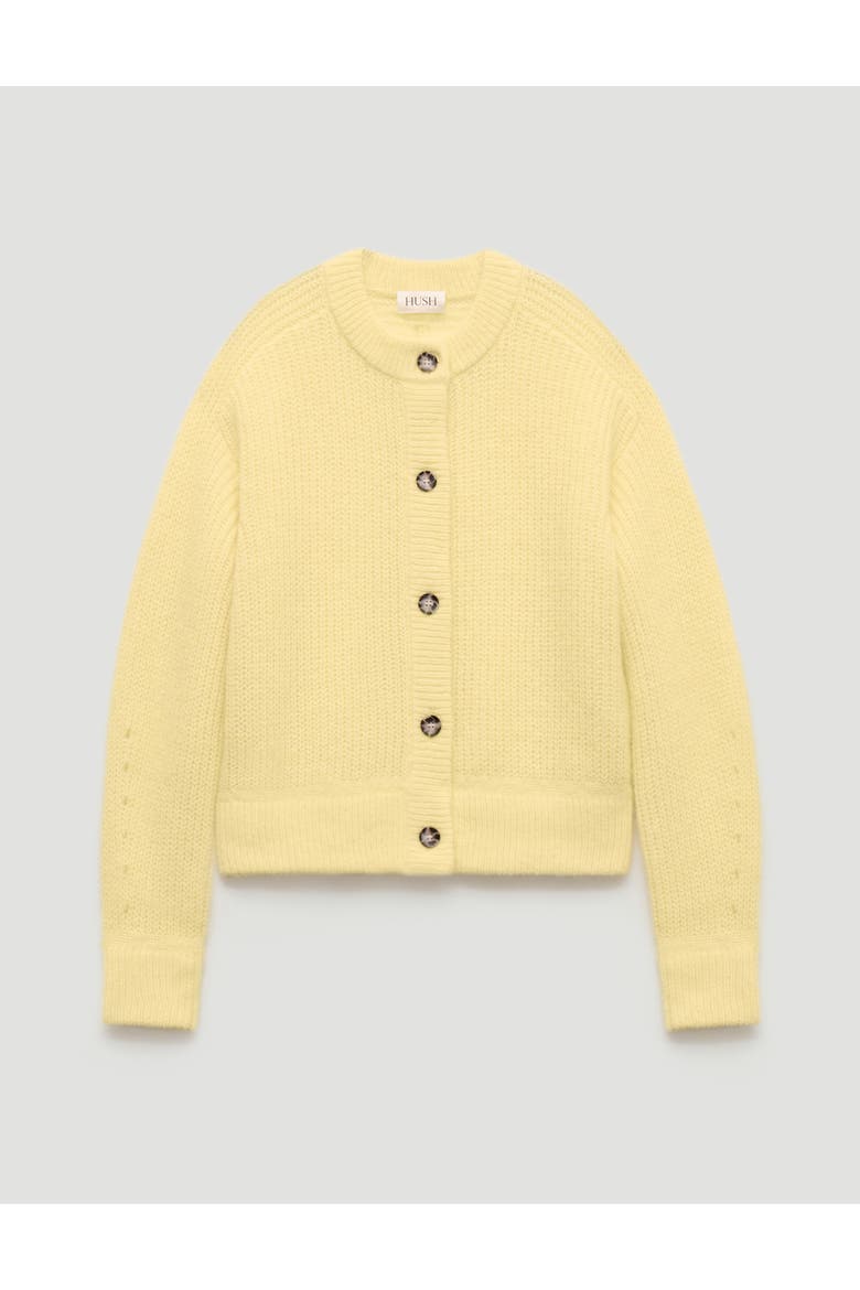 Raven Wool Blend Cardigan, Alternate, color, Butter Yellow