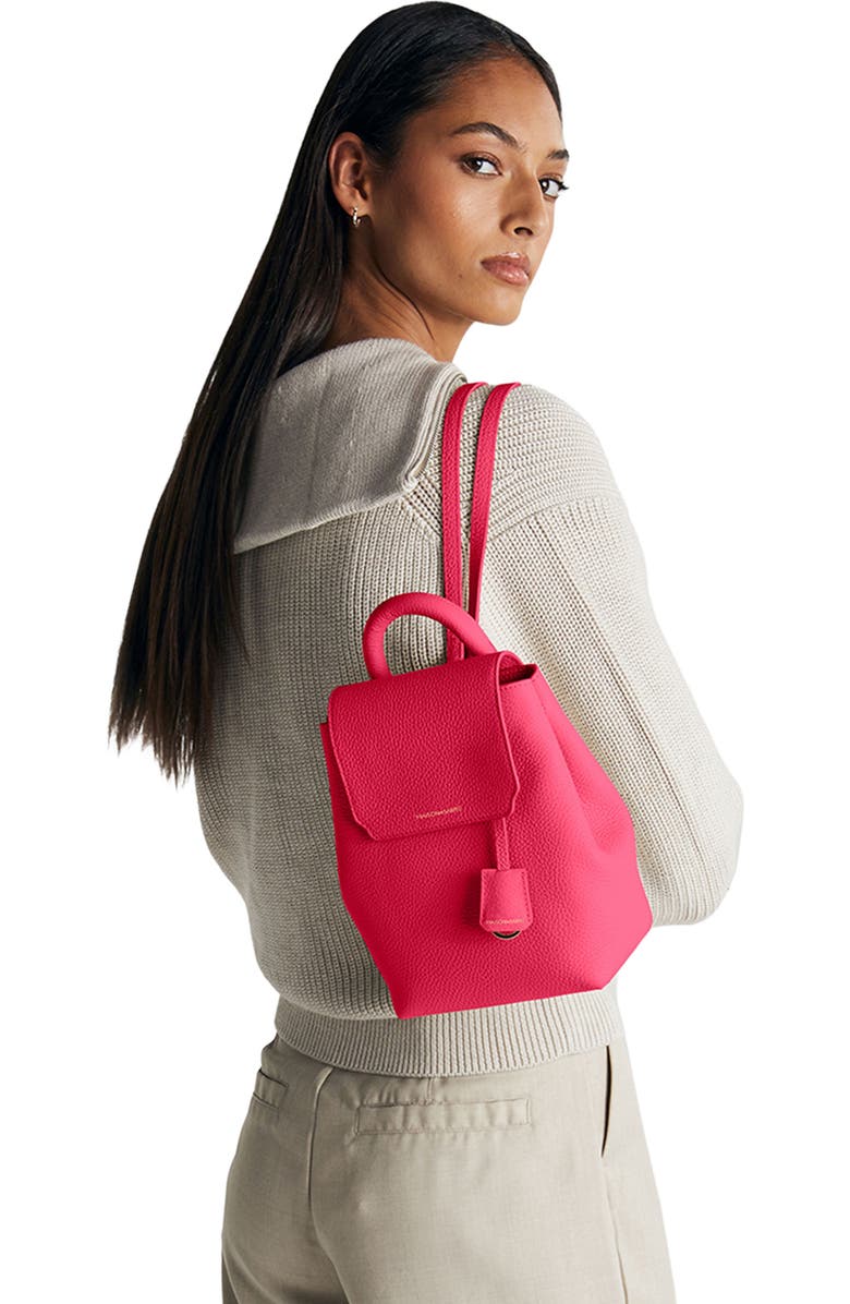 MAISON de SABRÉ Mini Soft Leather Backpack, Alternate, color, Shibuya Fuchsia