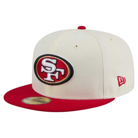 Men's New Era  White/Scarlet San Francisco 49ers Main 59FIFTY Fitted Hat