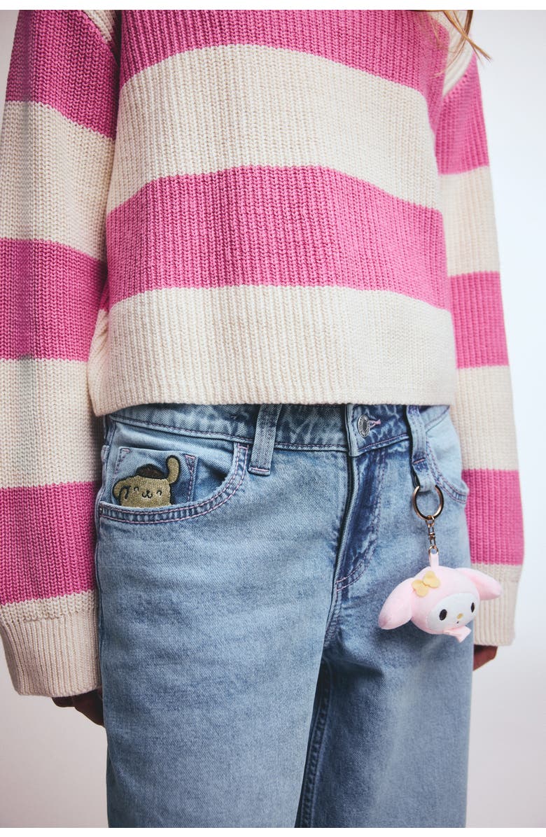 H&M Loose Fit Jeans, Alternate, color, Denim Blue/My Melody