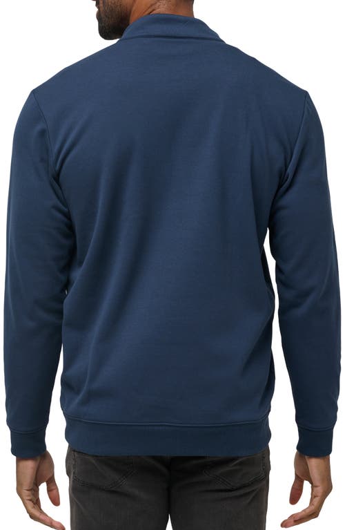 Travismathew Hotel Hopper Quarter Zip In Blue