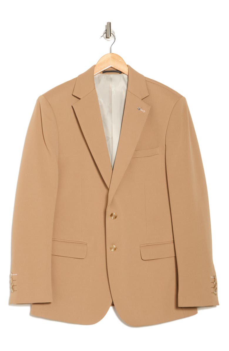 Scotch & Soda Textured Knit Blazer, Alternate, color, Camel