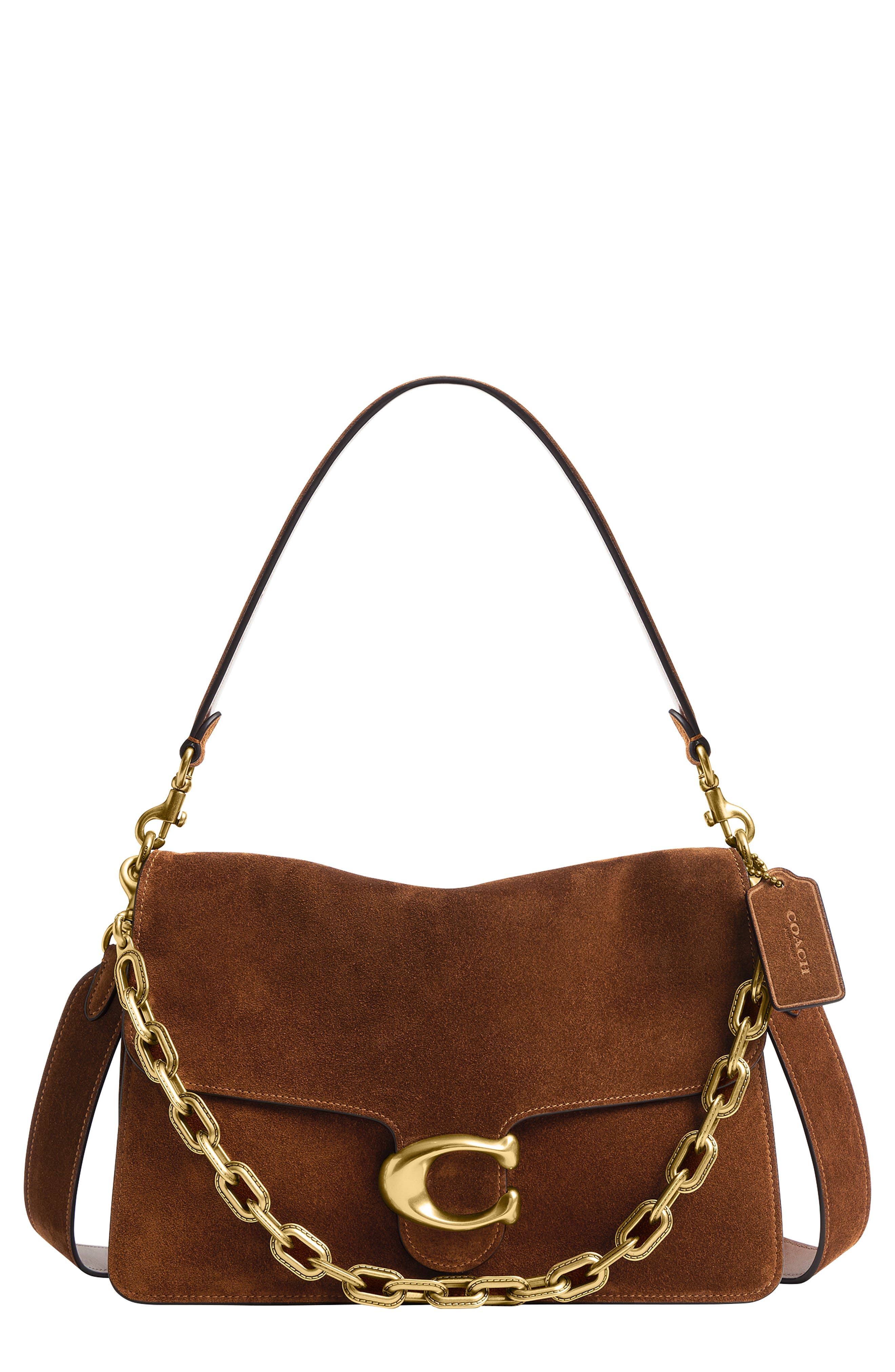 COACH Chain Tabby 30 Suede Shoulder Bag, Main, color, 