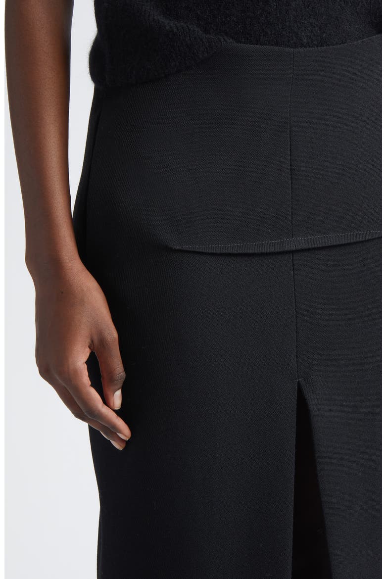 Concordians Sliced Wool Twill Skirt, Alternate, color, BLACK