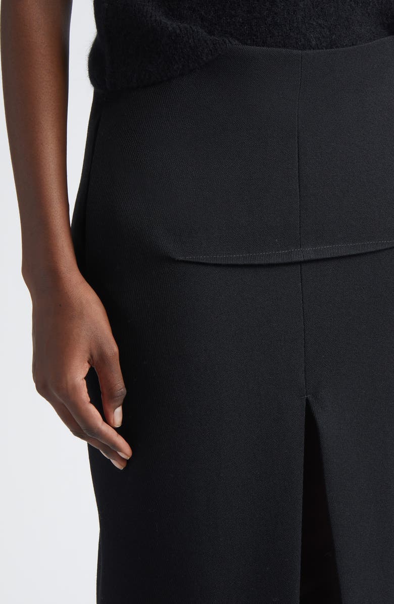 Rick Owens Concordians Sliced Wool Twill Skirt, Alternate, color, Black