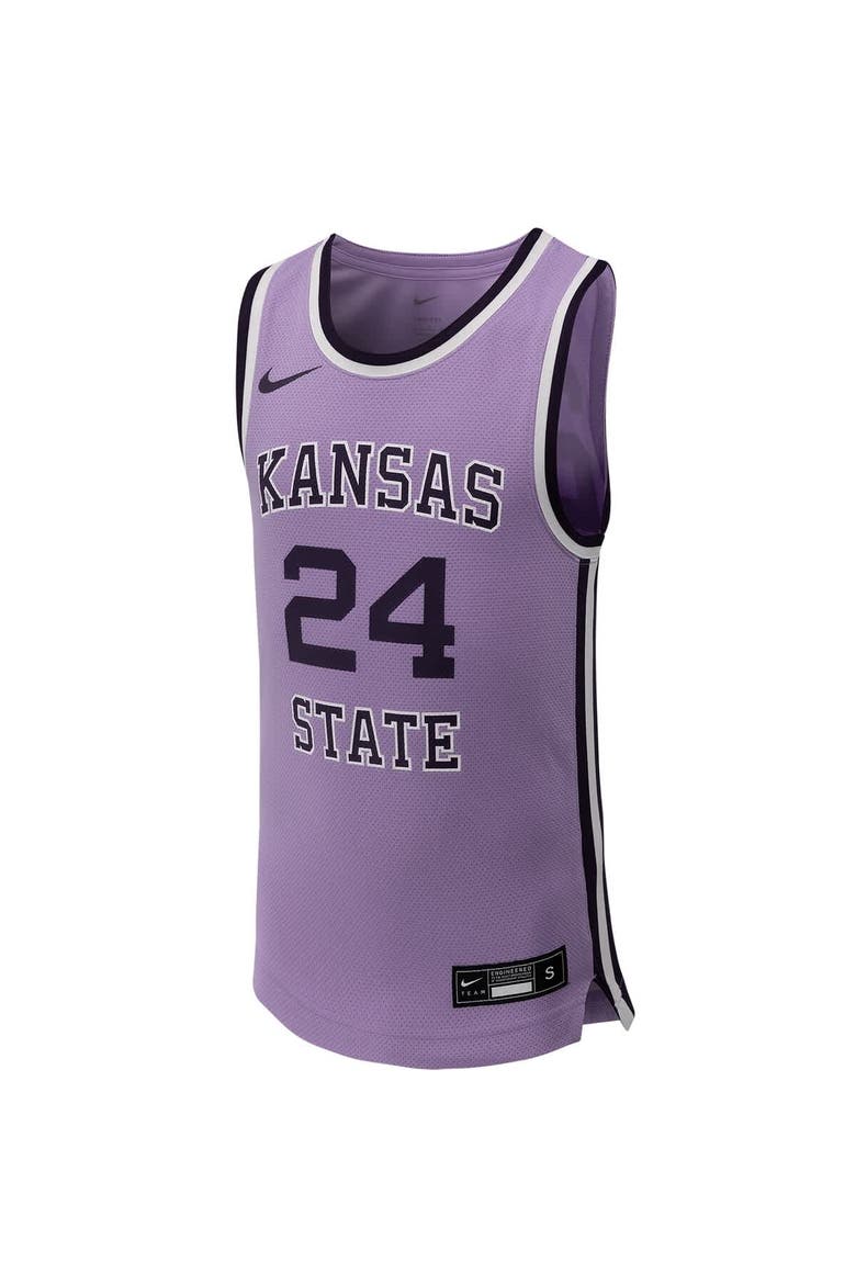 Youth Nike #24 Lavender Kansas State Wildcats Replica Basketball Jersey, Alternate, color, Lavender