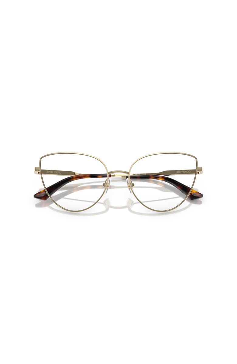 Jimmy Choo 54mm Cat Eye optical glasses, Alternate, color, Gold