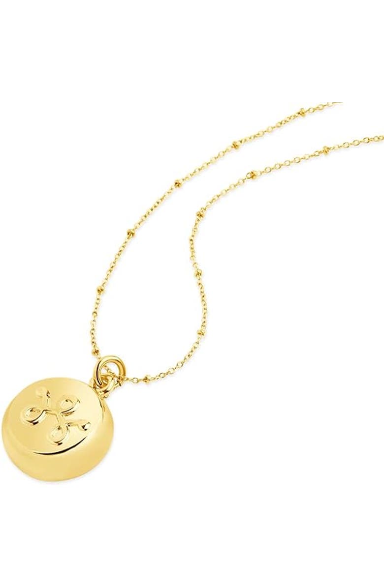 invisaWear Beaded Chain Necklace Smart Jewelry - Personal Safety Device with ADT and 911 Features - Necklace, Main, color, Gold