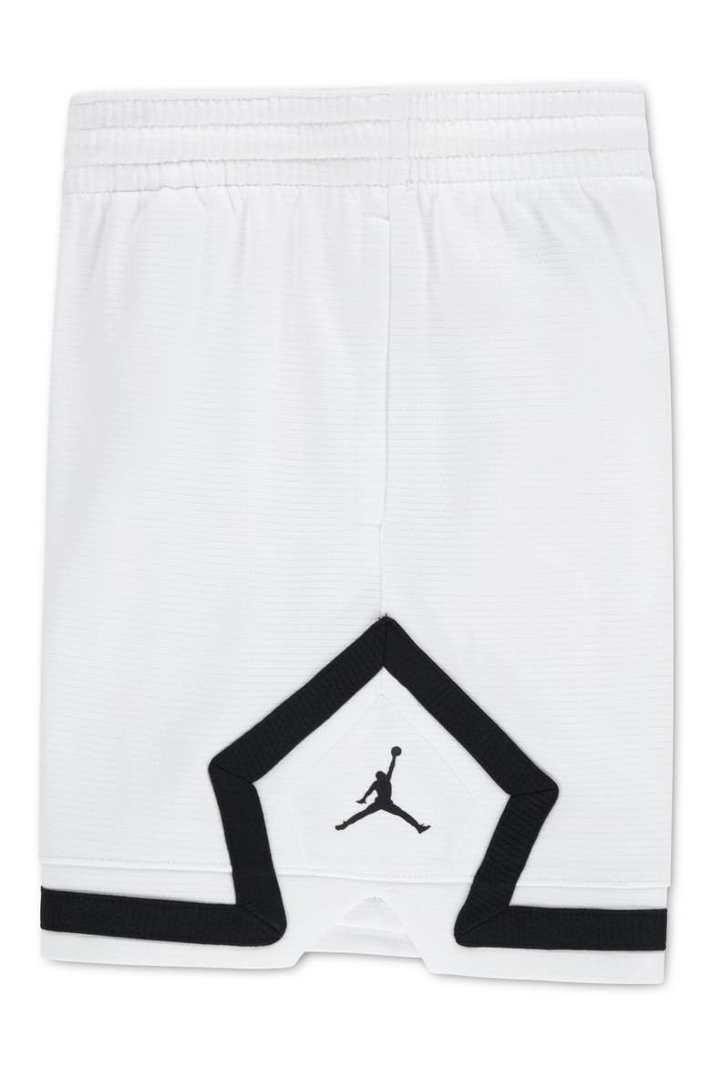 Kids' Dri-FIT Diamond Mesh Shorts, Alternate, color, WHITE/ BLACK