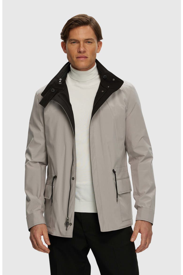 Lightweight Reversible Jacket, Main, color, BLACK/LIGHT BEIGE