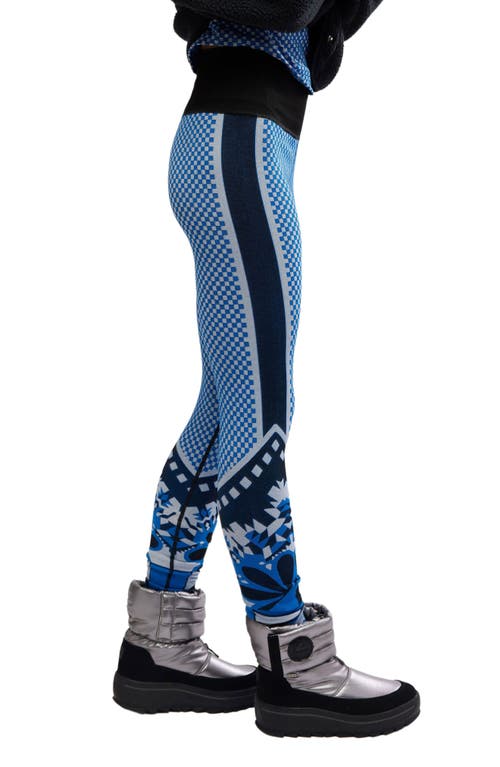 Free People Myoko Jacquard Leggings In Blue