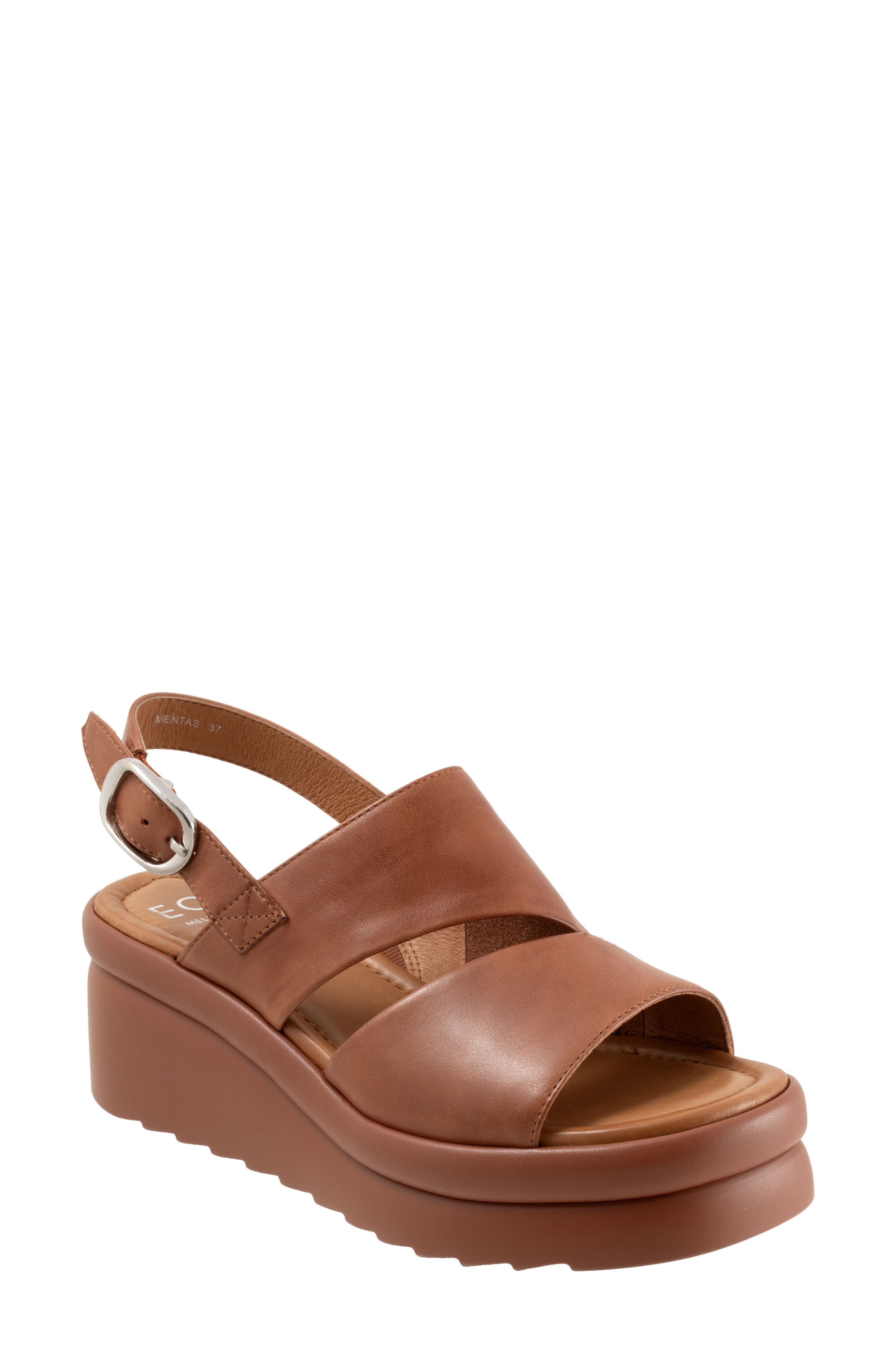EOS FOOTWEAR Mentas Slingback Platform Wedge Sandal, Main, color, 