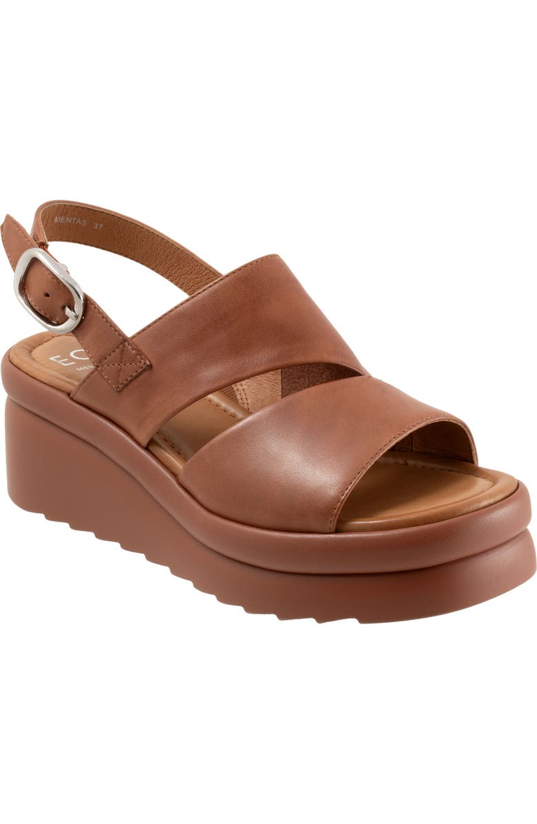 EOS FOOTWEAR Mentas Slingback Platform Wedge Sandal, Main, color,