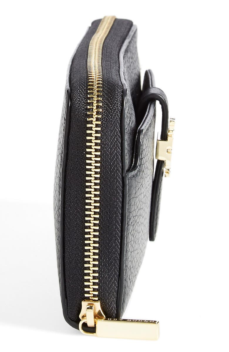 Tory Burch 'Plaque' Zip Continental Wallet, Alternate, color, 