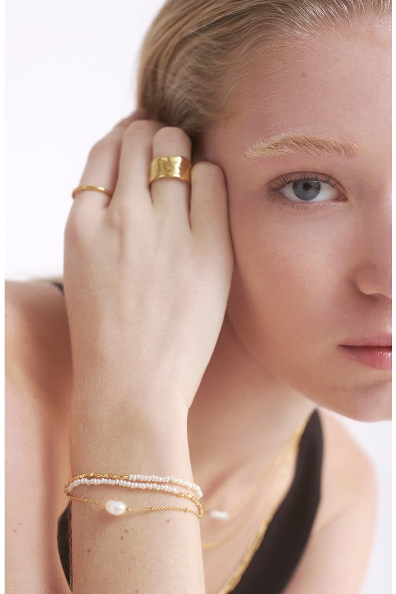 Nura Cultured Pearl Bracelet, Alternate, color, YELLOW GOLD