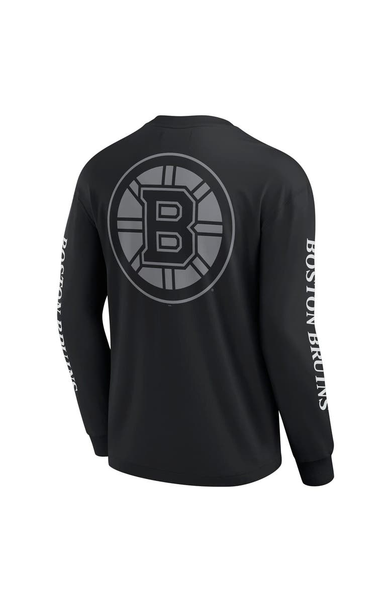 FANATICS Men's Fanatics Black Boston Bruins Elements Strive Long Sleeve T-Shirt, Alternate, color, Black