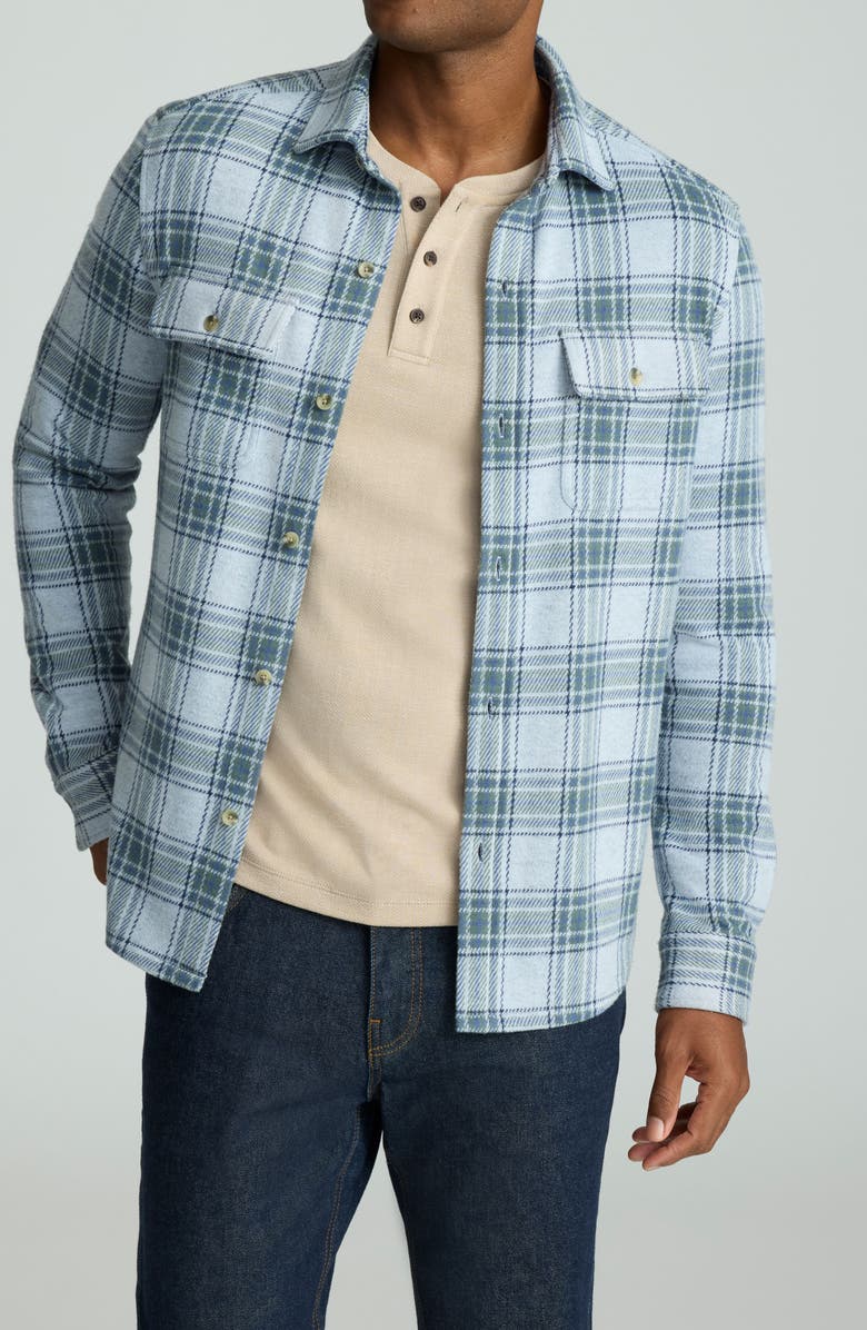 UNTUCKit Ternhaven Sweater Flannel Shirt Jacket, Main, color,