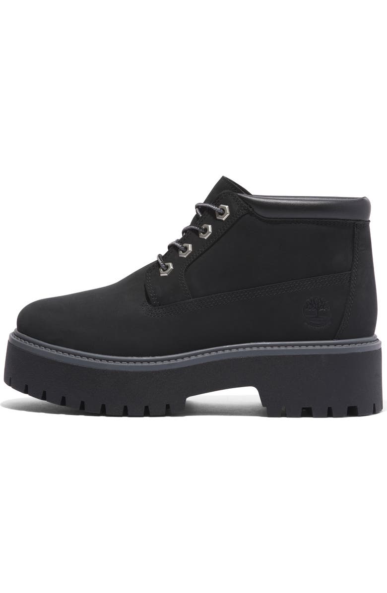Timberland Stone Street Waterproof Platform Boot, Alternate, color, Jet Black