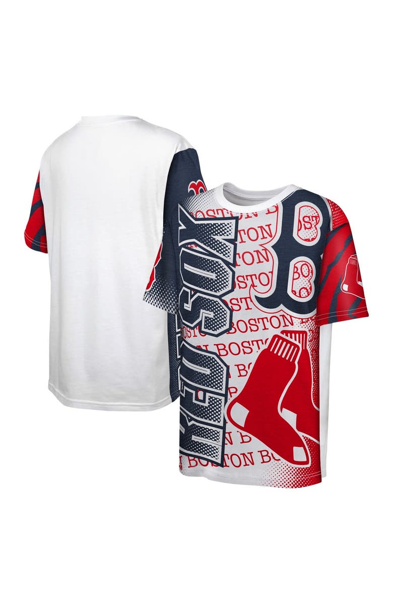 Outerstuff Youth White Boston Red Sox Impact Hit Bold T-Shirt, Main, color, White