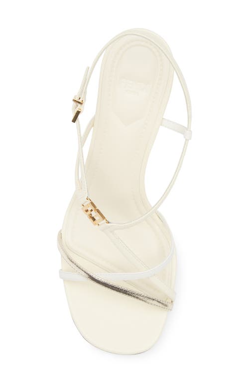 Fendi Ffold Slingback Sandal In White