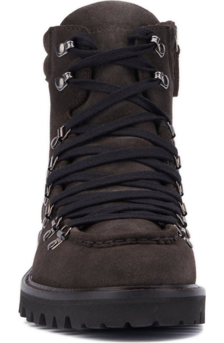 Aquatalia Gustavo Zip Combat Boot, Alternate, color, Smoke Brown