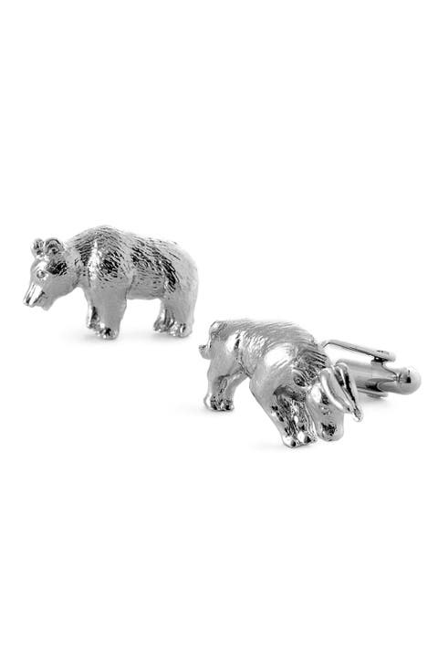 'Bull & Bear' Cuff Links